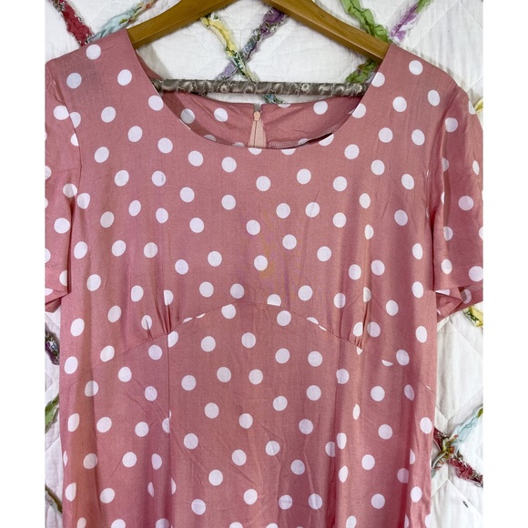 Vintage Handmade Short Sleeve Fit & Flare Midi Dress - Picture 2 of 8